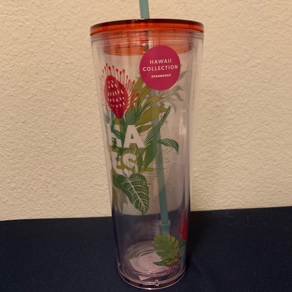 New Hawaii Edition Starbucks “Aloha Vibes” 24 oz - Picture 2 of 3